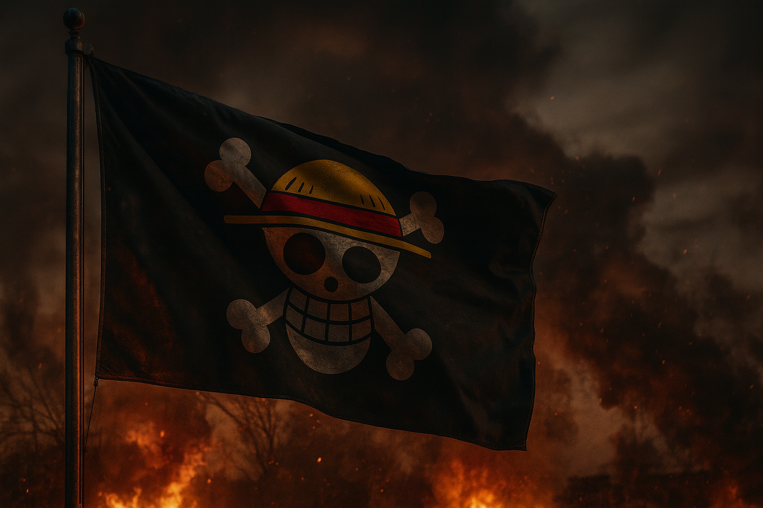Dari Indonesia hingga ke Prancis, Bendera Bajak Laut OnePiece Jadi Simbol Perlawanan Baru