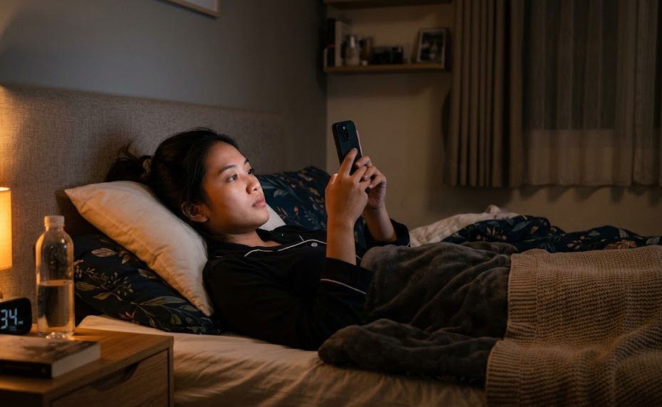 Kebiasaan Main HP Sebelum Tidur