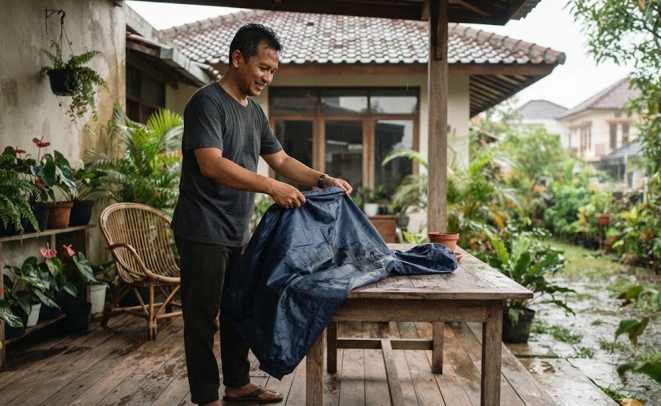 Cara Menambal Jas Hujan Bocor